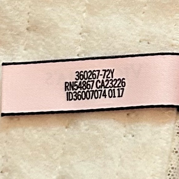 VICTORIA’S SECRET‎ Women’s Lace Bustier Corset Bra Ivory Scalloped Floral 36C - Picture 8 of 11